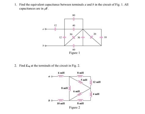 Solved Capacitor And Inductor Find The Equivalent Capacitance