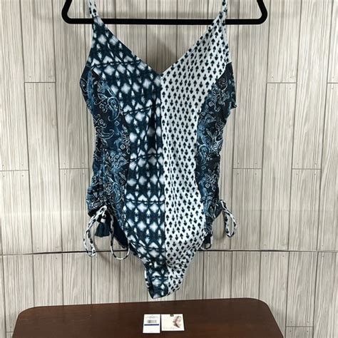 Jessica Simpson Swim Jessica Simpson Bluewhite Swim Suit Poshmark