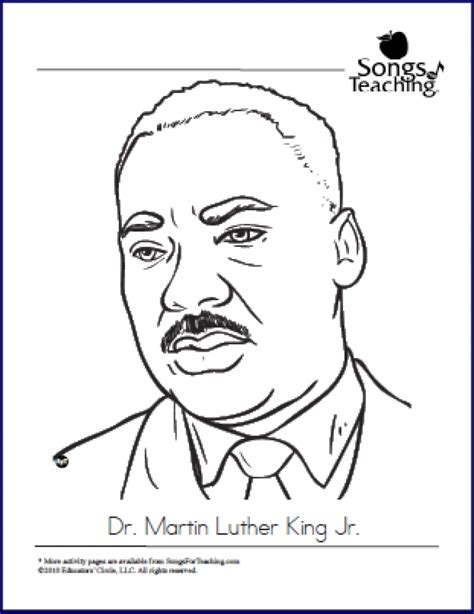 20 Free Printable Martin Luther King Jr Coloring Pages