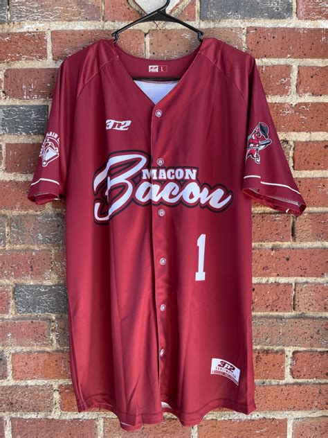 Authentic Macon Bacon Alternate Maroon Jersey