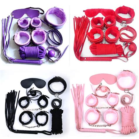 7Pcs Set PU Leather Sex Bondage Tying Erotic Toys For Adults Sex