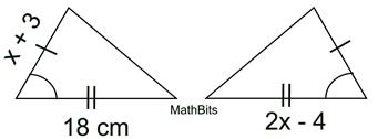 Congruent Triangle Numerical Practice Mathbitsnotebook Geo