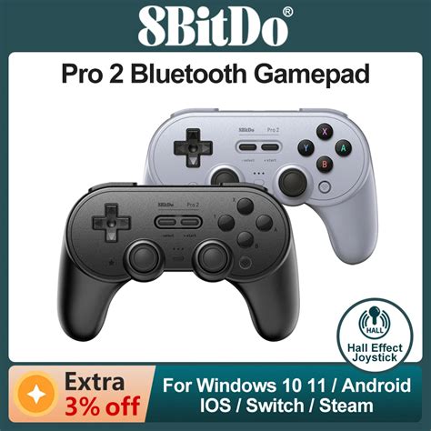 Mando Bluetooth Bitdo Pro Actualizado Con Joysticks De Efecto Hall