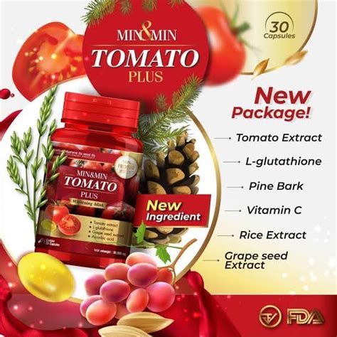 Min Min Tomato Plus Whitening Skin Supplement Lademis Cosmetics