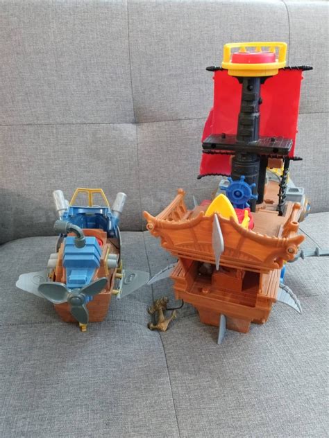 Imaginext Pirate Shark Pirate Ship Submarine Set Of Etsy