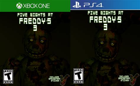 [SFM FNaF] FNaF 3 - Xbox One and PS4 Covers : r/fivenightsatfreddys