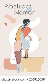 Abstract Woman Drawing Naked Surreal Body Stock Vector Royalty Free Shutterstock