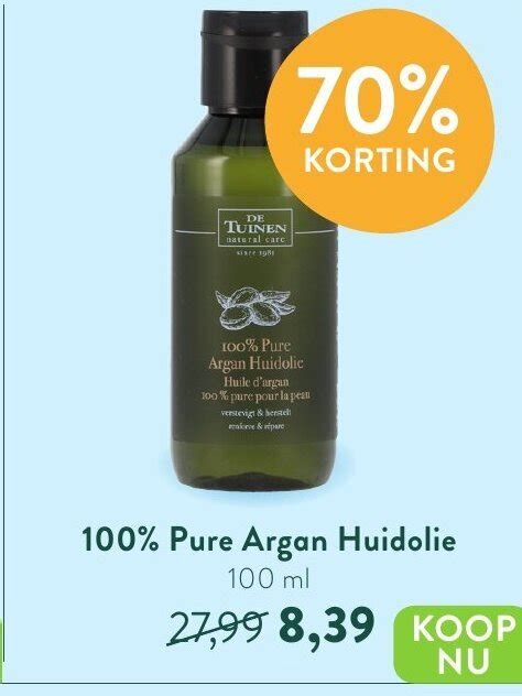 De Tuinen 100 Pure Argan Huidolie 100 Ml Aanbieding Bij Holland And Barrett