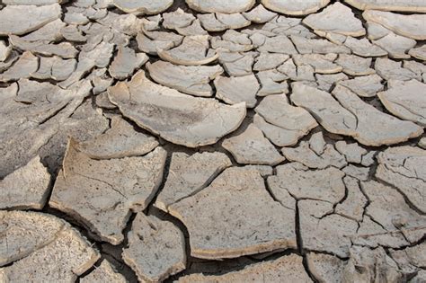 Risse im Boden tiefe Risse rissige Wüstenlandschaft Hitzeeinwirkung