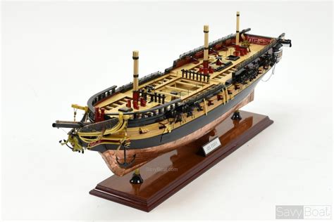 USS Essex American Frigate tall ship model, handcrafted from wood