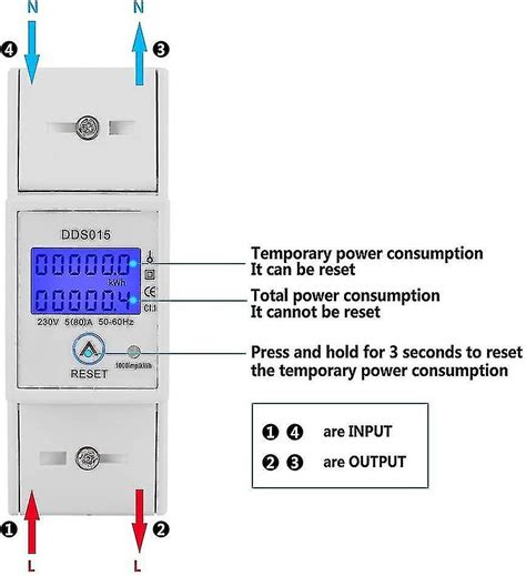 5 80a 230v 50hz Single Phase Energy Meter Lcd Backlight Single Phase