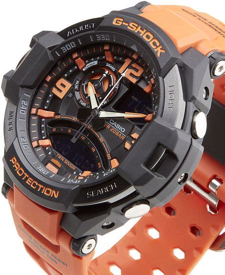 G Shock Gravity Defier Aviator Watch In Orange For Men Lyst