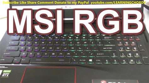 MSI GE75 Raider Gaming Laptop Steel Series RGB KEYBOARD LIGHTS