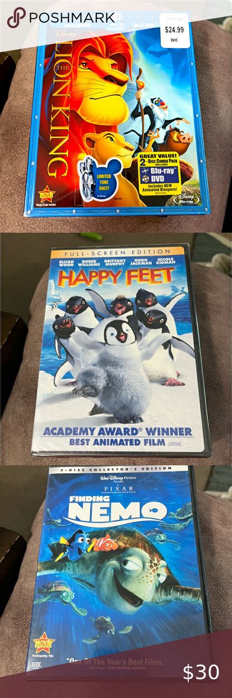 Disney Movies Lion King Lorax Tangled Happy Feet And Finding Nemo
