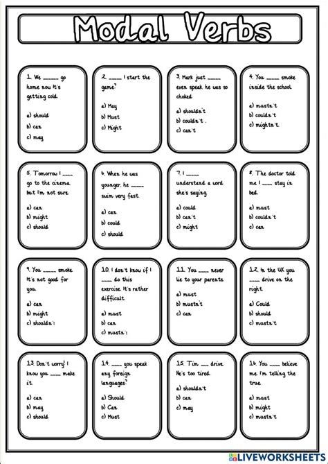 Modal Verbs Multiple Choice Activity 2967129 Josepgch