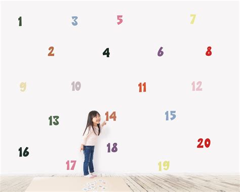 Numbers Wall Decals - Removable Wall Decals, Wall Stickers, Peel and ...