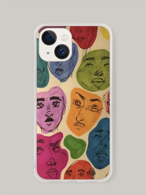 Multicolor Collar Tpu Graphic Phone Cases Embellished Phonepad