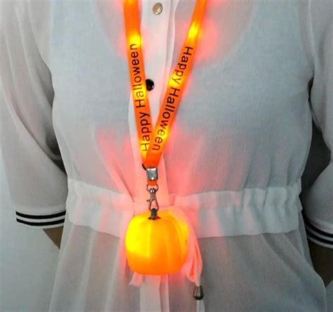 Pumpkin Led Necklace Led Flashing Necklace For Halloween Party Buy