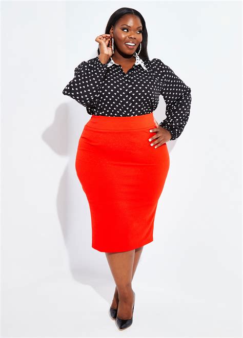 Pencil Skirt Dress Plus Size