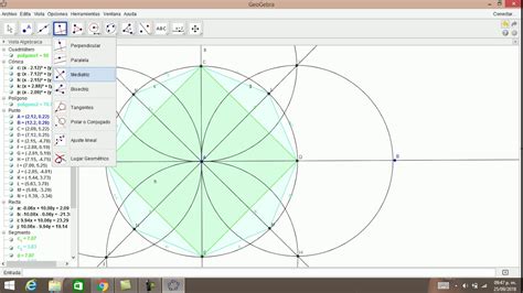 Mandala Mediante Circunferencias Rectas Y Polígonos En Geogebra Youtube