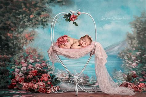 Digital Backdrop Background Newborn Baby Girl Forest Fairy Etsy