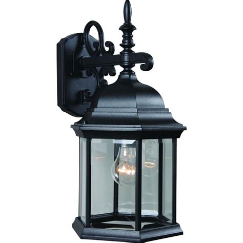 Volume Lighting 1-Light Black Outdoor Wall Sconce-V8120-5 - The Home Depot