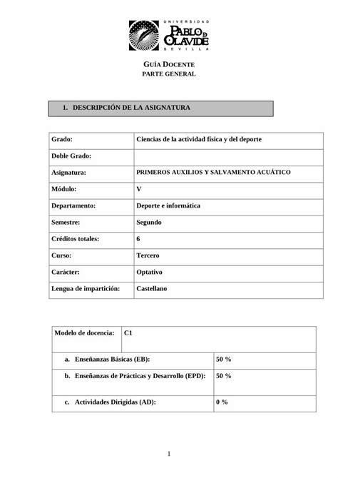 PDF GUÍA DOCENTE PARTE GENERAL upo es A Poseer y comprender