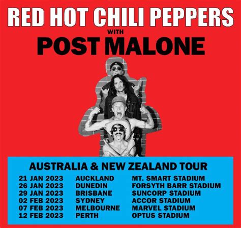 Red Hot Chili Peppers Announce Australian Tour With Post Malone