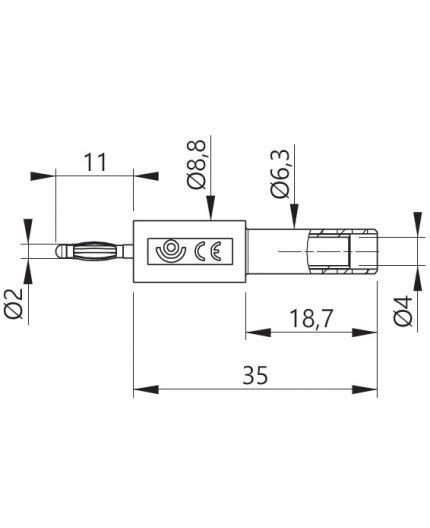 Electro Pjp Ada Green Adapter From Mm Plug To Mm Socket