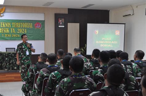 Latihan Teknis Teritorial Latnister Satuan Kodim Gresik Ta