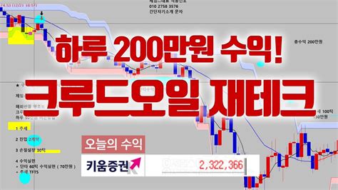 해외선물 크루드오일 재테크 하루 200만원 수익 Youtube