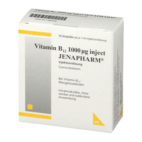 Vitamin B 12 1 Mg Inject Jenapharm Ampullen 10x1 Ml Shop Apotheke