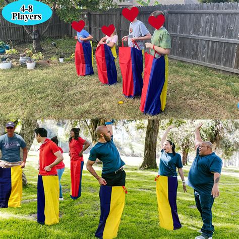 Buy 4 8 Player Potato Sack Race Bags Backyard Games For Kids And Adult