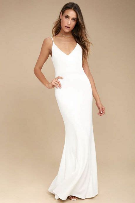 Robe Longue Blanche Fine Bretelle