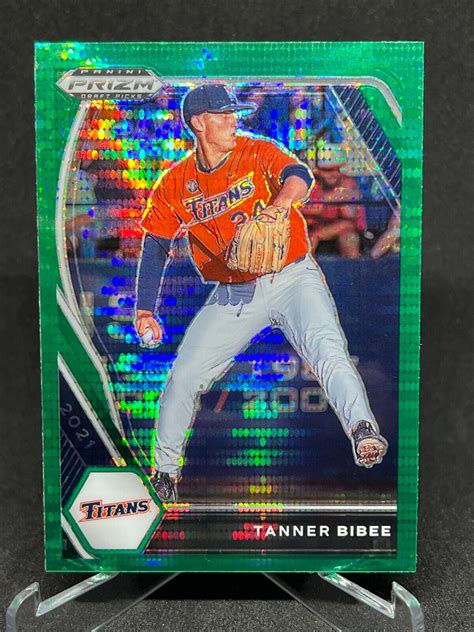 2021 Panini Prizm Draft Picks Green Pulsar Prizm 156 Tanner Bibee Ebay