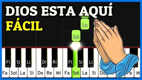 DIOS ESTA AQUI (Piano Tutorial) SUPER FÁCIL Melodía Cristiana + Partitura Gratis Chords - Chordify