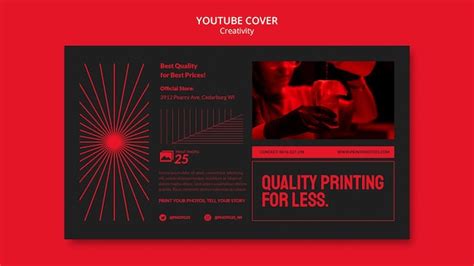 Free Psd Creativity Concept Youtube Cover Template