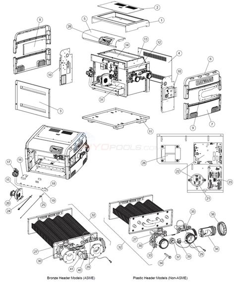 Hayward Universal H Series Low Nox Heater Asme Parts