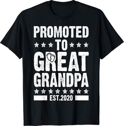 Herren Promoted To Great Grandpa Shirt 2020 New Dad T For Papa T