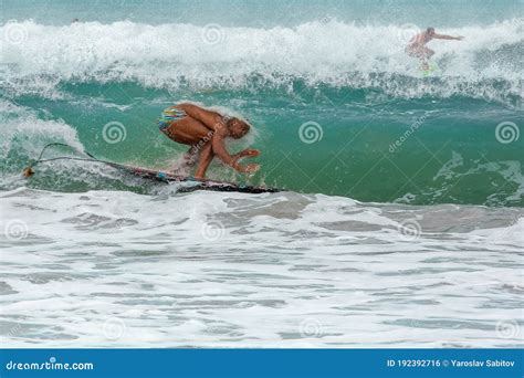 Surfing at Deerfield Beach during Tropical Storm Isaias. Deerfield ...