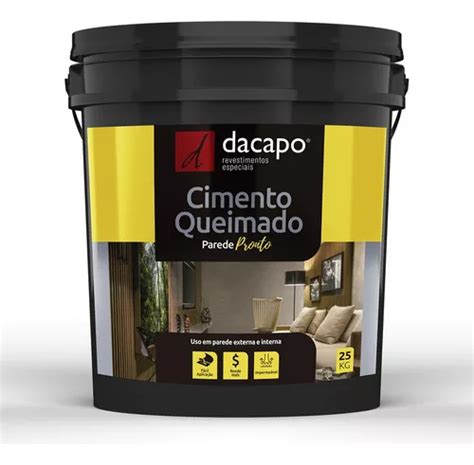 Efeito Cimento Queimado Revestimento Dacapo 25kg Cores Parcelamento