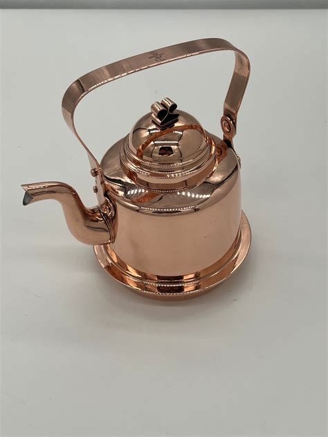 Antique Copper Skultuna 1607 Tea Pot Kettle 1 L W Scroll Lid Etsy