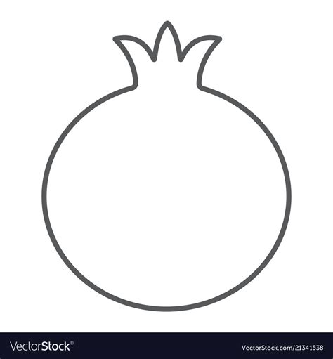 Pomegranate Line Drawing