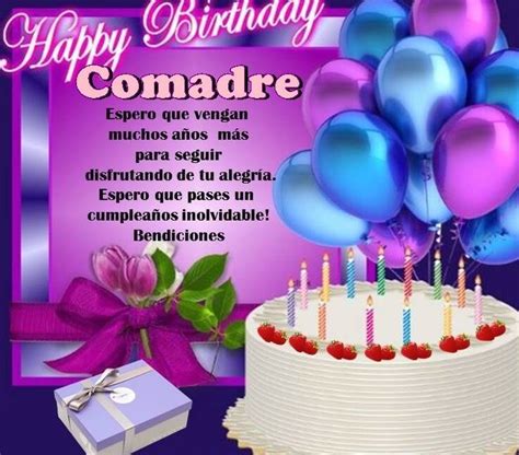 Felicitaciones a una comadre Celebra su cumpleaños con alegría