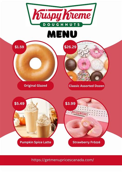 Krispy Kreme Menu Prices Canada