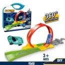 Set De Pista De Curse Hot Wheels 360 Constructor DIY Set De Masini De Jucarie Pentru Hotwheels