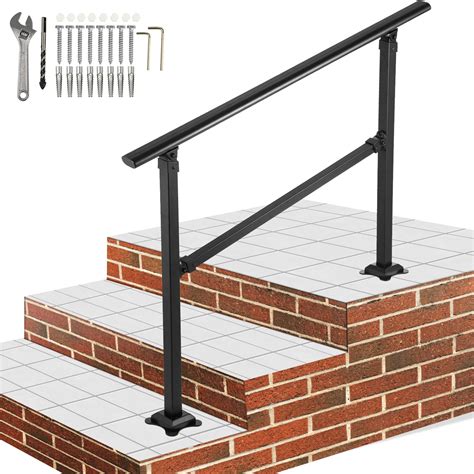 Vevor Outdoor Stair Railing Fits For Steps Transitional Wrought