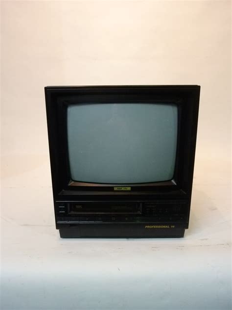 Black Portable Tv Monitor With Vhs Player London Prop Hire