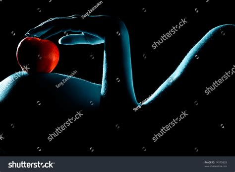 Nude Woman Red Apple Stock Photo Shutterstock