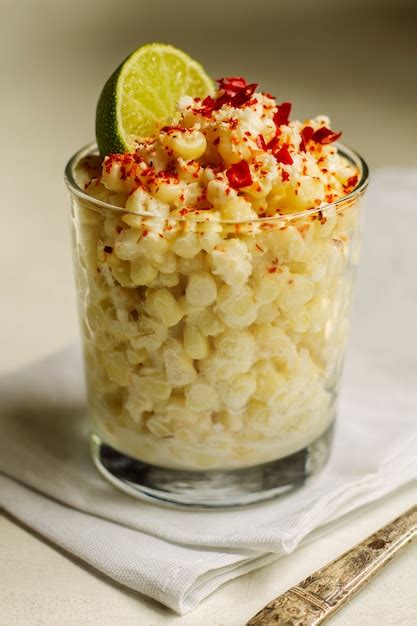 Free Photo | Cup with delicious esquites and lime